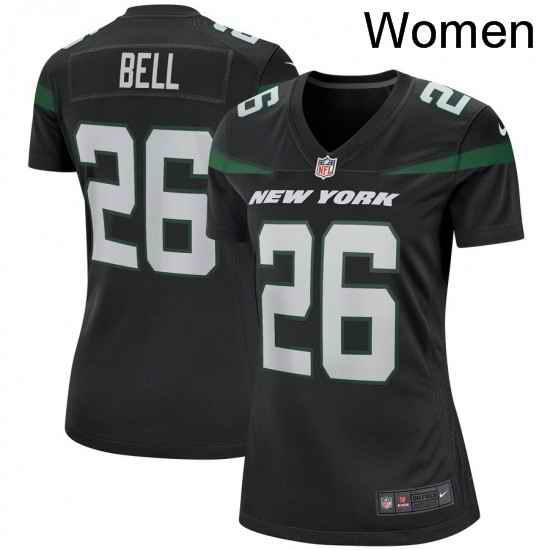 Womens New York Jets 26 Le Veon Bell Nike Game Jersey  Black